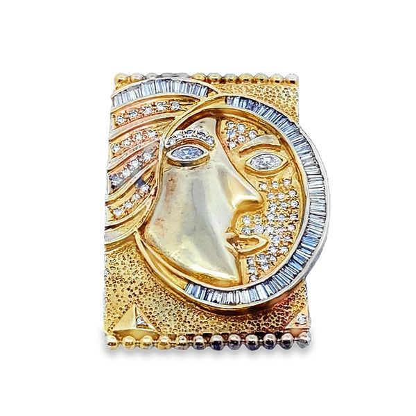 ESTATE 18ky Art Deco slide charm w SI2/I1 GH dia 2.72ctw Graham Jewelers Wayzata, MN