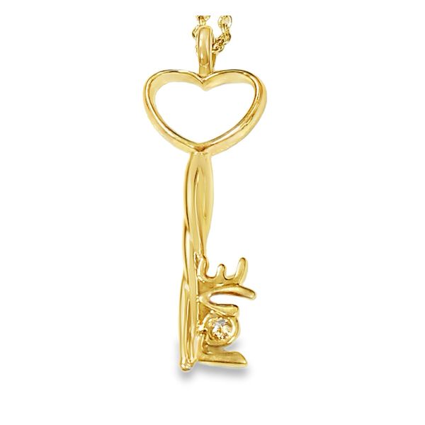 Yellow Gold Heart Key 