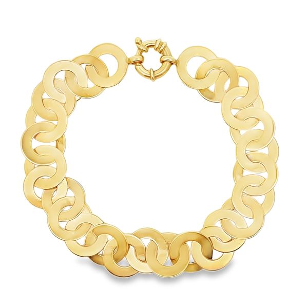 14ky Wide Round link Bracelet Graham Jewelers Wayzata, MN