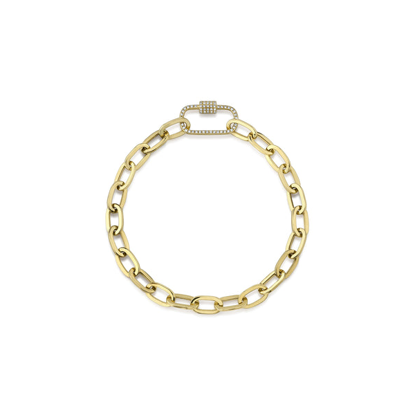 KateYellow Gold and 0.23 Carat Diamond Paper Clip Link Bracelet Graham Jewelers Wayzata, MN