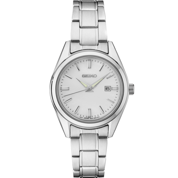 SEIKO Essentials Stainless steel white dial Analog Watch Graham Jewelers Wayzata, MN