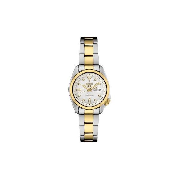 SEIKO 5 Sports Day/Date white sunray finish dial Automatic Watch Graham Jewelers Wayzata, MN