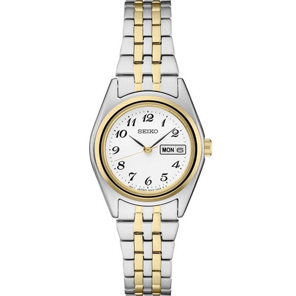 SEIKO Essential TT Analog White Dial Watch Graham Jewelers Wayzata, MN