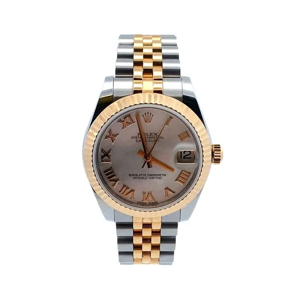 31mm Datejust, SS case, MOP roman dial, 18ky fluted bezel, ss & 18ky gold jubilee bracelet. 172273, 884X99X3, Card 06.18.2020 Graham Jewelers Wayzata, MN