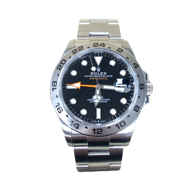 42mm Explorer II Black Dial Orange GMT Hands SS Case Oyster baracelet  Date 12.05.2022 Graham Jewelers Wayzata, MN