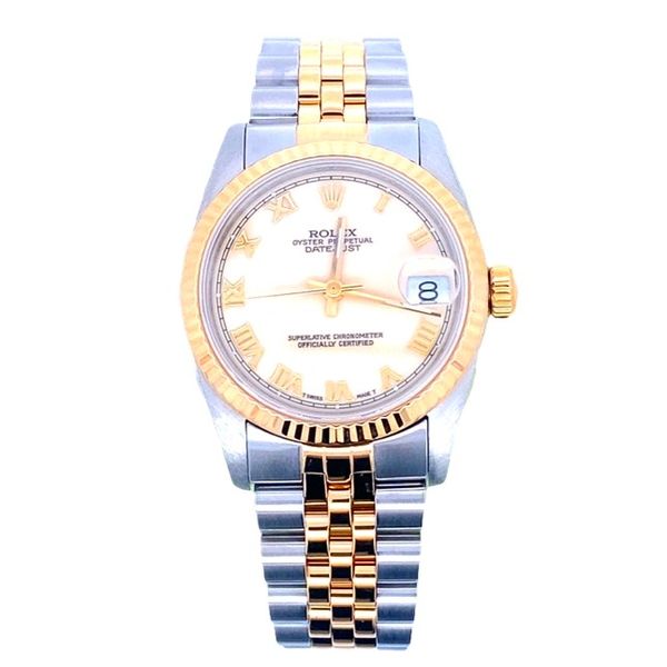 Preowned Rolex Datejust 31 Two-Tone Fluted Bezel Cream Roman Dial Jubilee Image 2 Graham Jewelers Wayzata, MN