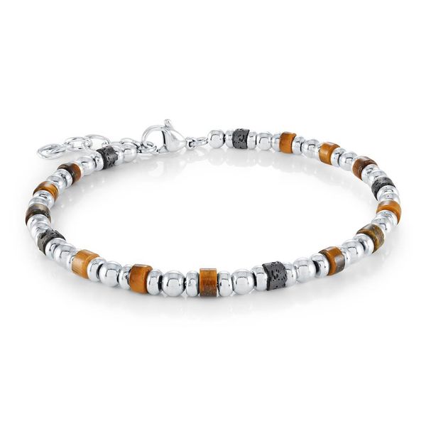 Tiger's Eye and Stainless Steel Bracelet Graham Jewelers Wayzata, MN