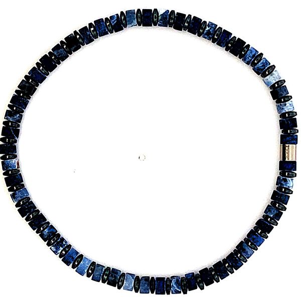 Stretch Bracelet with Alternating Sodalite and Hematite Graham Jewelers Wayzata, MN