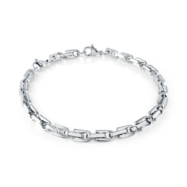 Stainless Steel Polished Zipper Link Bracelet Graham Jewelers Wayzata, MN