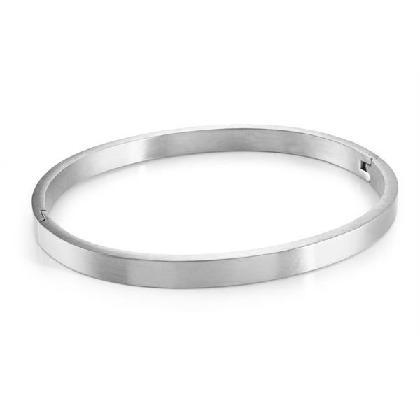 Classic Stainless Steel Bangle with a Matte Finish Graham Jewelers Wayzata, MN