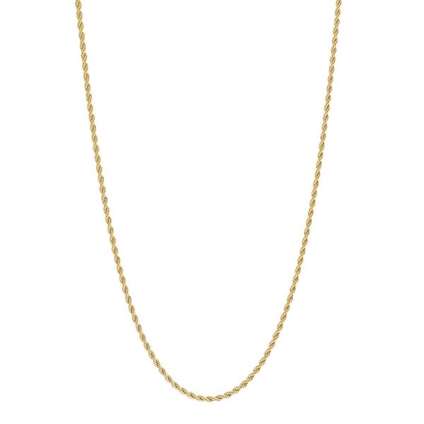 Italgem 8 GOLD-IP-S.STEEL POLISHED 2MM ROPE Chain 20 inch Graham Jewelers Wayzata, MN