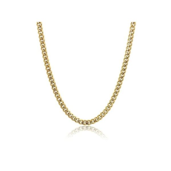 Italgems Gold-IP-S.Steel polished 4.6mm curb chain 18 inch Graham Jewelers Wayzata, MN