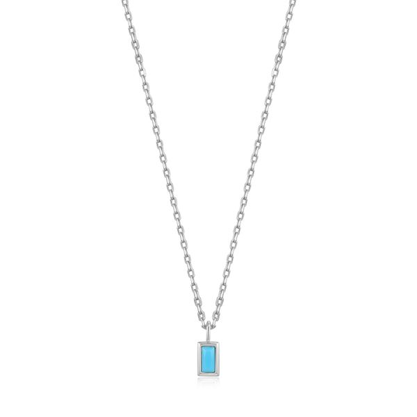 Ania Haie Silver Turquoise Drop Pendant Necklace Graham Jewelers Wayzata, MN