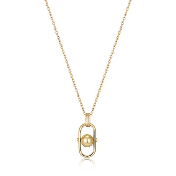 Ania Haie Gold Orb Link Drop Pendant Necklace Graham Jewelers Wayzata, MN