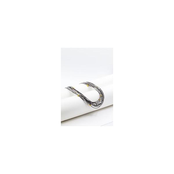 SEA LILY Piano Wire Gold/Silver Beads Slate Necklace Graham Jewelers Wayzata, MN