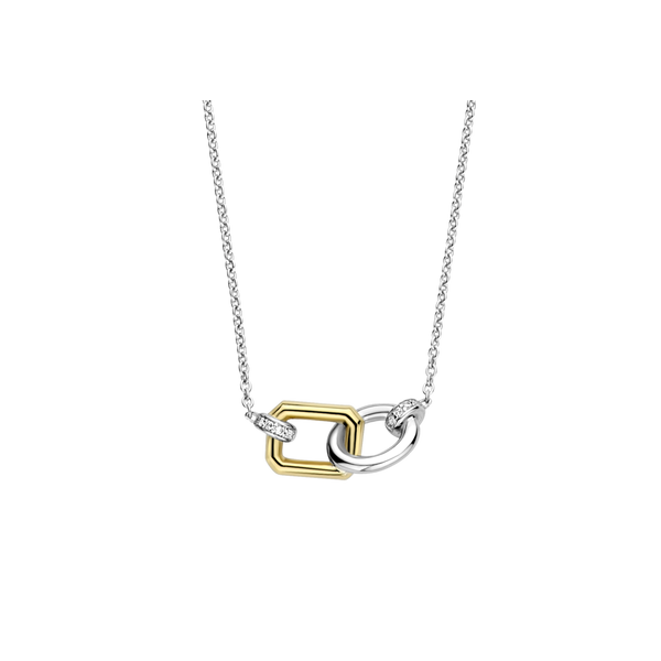 TI SENTO gold-plated link necklace Graham Jewelers Wayzata, MN