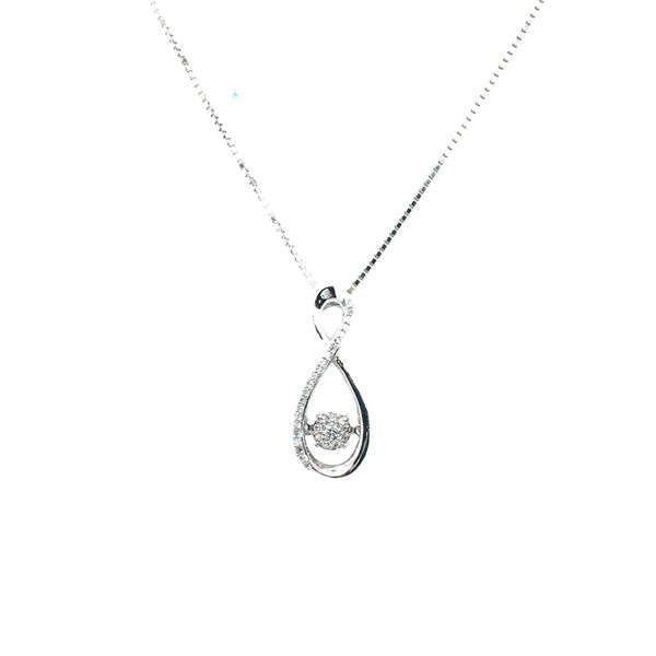 Sterling Silver  .12tw dancing dia pendant 18 inch HI I1 IGI Graham Jewelers Wayzata, MN