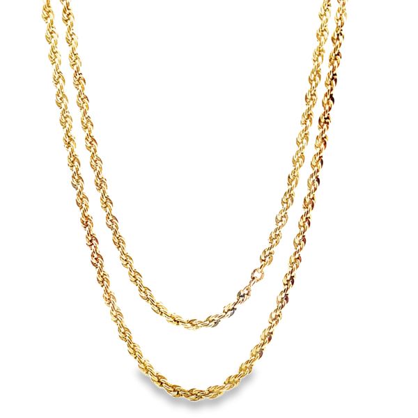 14k plated rope chain neckl;ace 30 inch Graham Jewelers Wayzata, MN