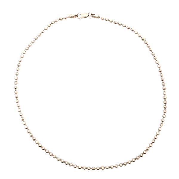 ESTATE Sterling silver XS Ball necklace 16