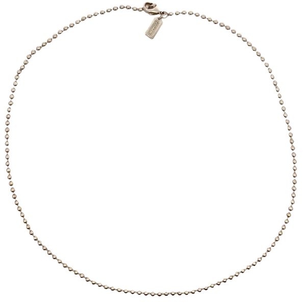 ESTATE Sterling Silver XS COACH Ball Beads necklace 16