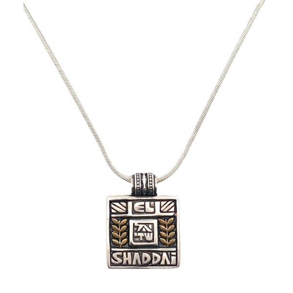 ESTATE Sterling Silver El Saddai Israel Pendant necklace Graham Jewelers Wayzata, MN