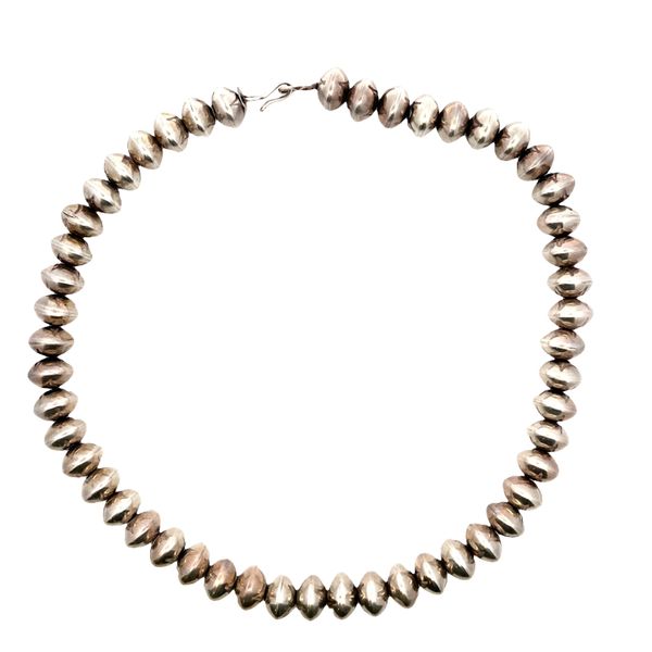 ESTATE Sterling Silver Beaded Necklace 17