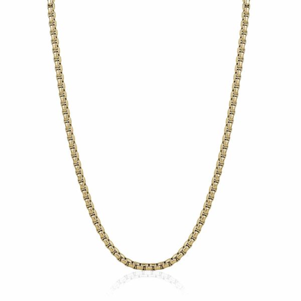 Italgem Gold IP-S.Steel 2mm Round Box Chain Necklace 18