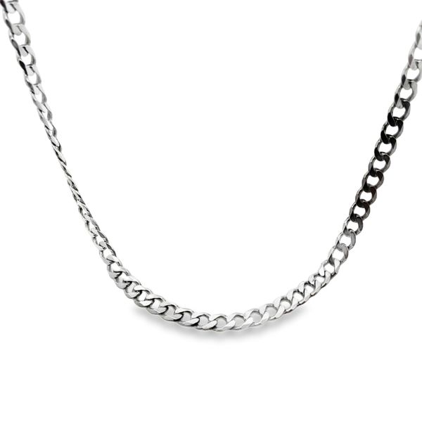ESTATE sterling silver 7mm curb link chain 20