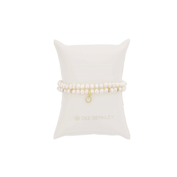 Gold filled beads and faceted pearl bracelet Graham Jewelers Wayzata, MN