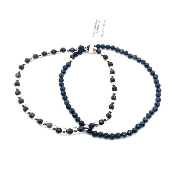Gold filled beads and faceted sapphire bracelet Graham Jewelers Wayzata, MN