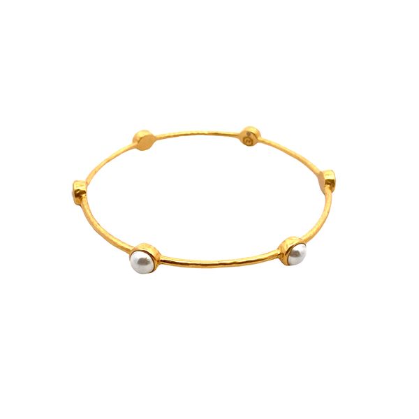 Julie Vos Milano luxe pearl gold bangle Graham Jewelers Wayzata, MN