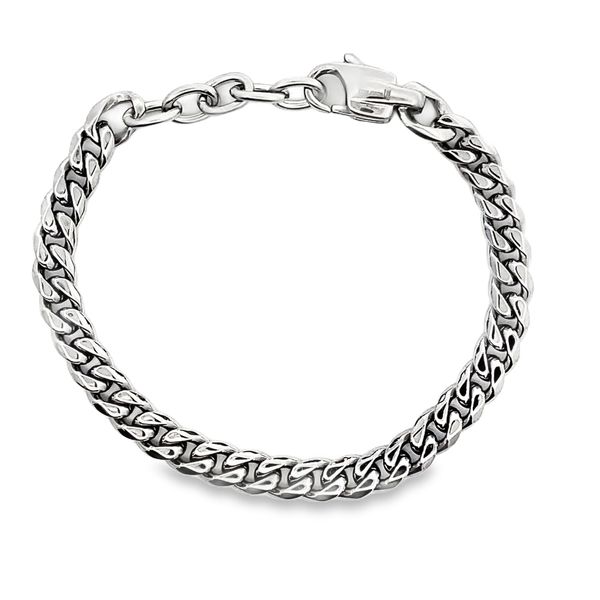 Italgem S.Steel Polished 6mm Curb Bracelet 6+1 Graham Jewelers Wayzata, MN