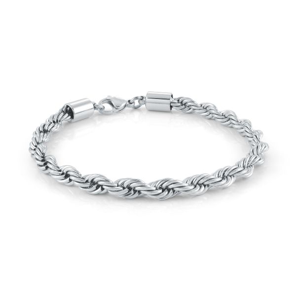 Italgem Steel S.Steel 3mm Rope Bracelet 6+1