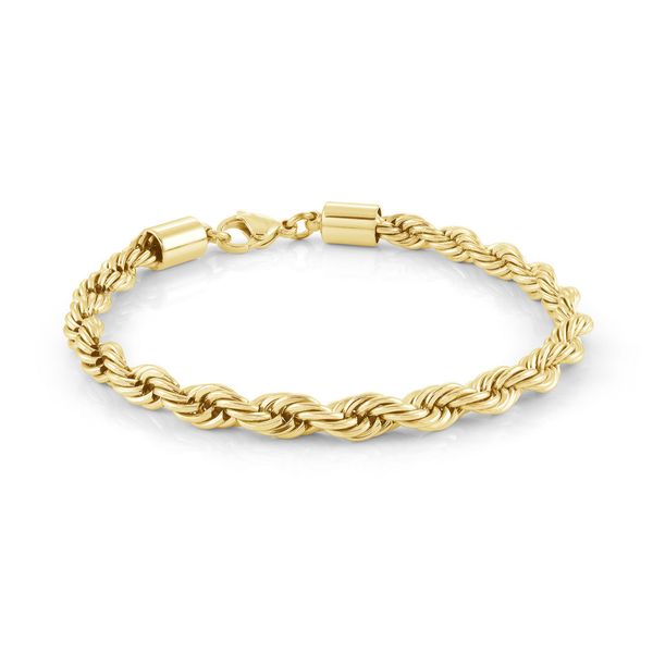 Italgem Steel Gold IP-S.Steel 3mm Rope Bracelet 6+1 Graham Jewelers Wayzata, MN
