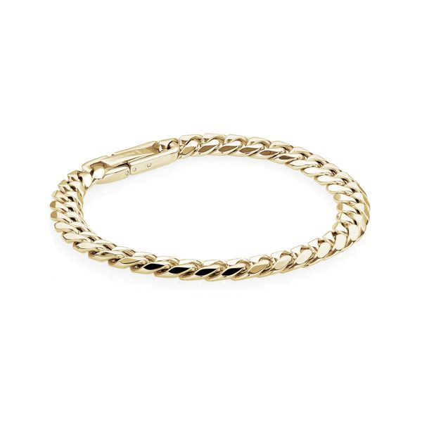 Italgem Steel Gold IP-S.Steel 4.6mm Curb Bracelet 6+1 Graham Jewelers Wayzata, MN
