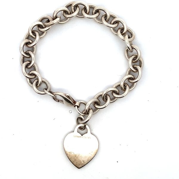 ESTATE Sterling silver Tiffany & Co Heart Lock Bracelet Graham Jewelers Wayzata, MN