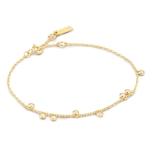 Ania Haie Gold Bezel-Set Droplet Station Bracelet Graham Jewelers Wayzata, MN