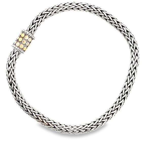 ESTATE John Hardy woven link 925 with 18ky accents bracelet Graham Jewelers Wayzata, MN