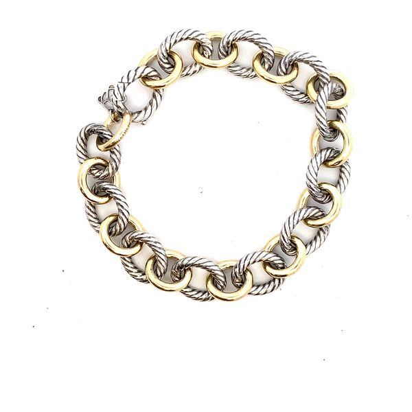 ESTATE David Yurman 925 & 18ky bonded gold oval link Graham Jewelers Wayzata, MN