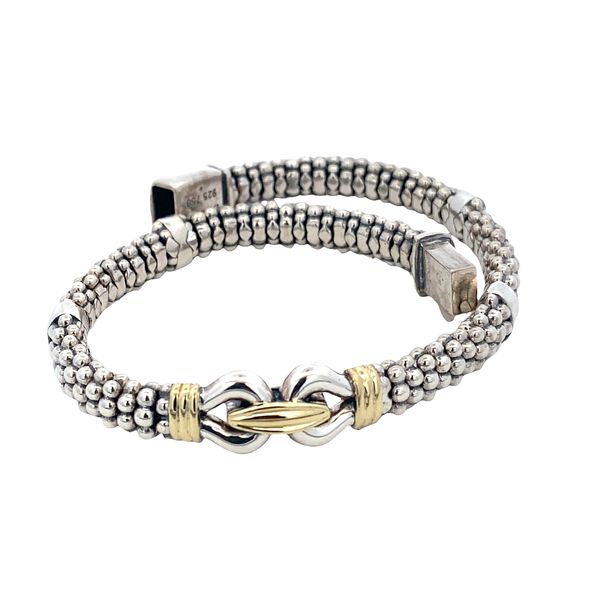 ESTATE 925/750 Lagos two tone buckle Caviar bracelet Graham Jewelers Wayzata, MN