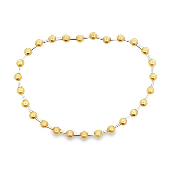 14kt Gold Filled & Sterling Silver Shine Bright Two Tone Bead Bracelet Graham Jewelers Wayzata, MN