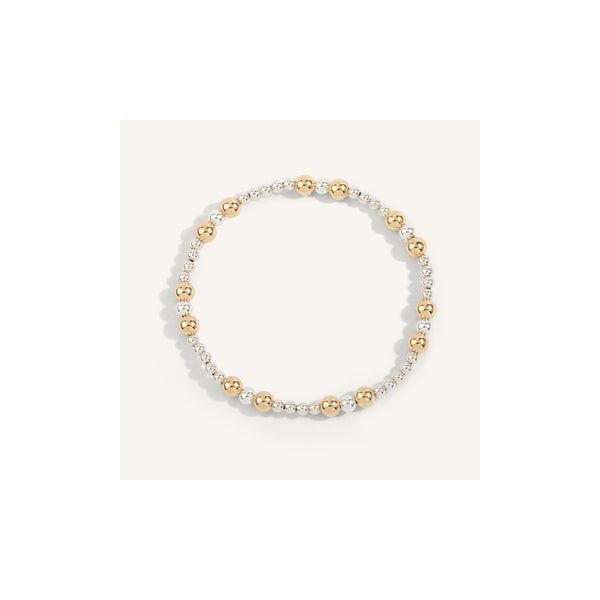14kt Gold Filled Sterling SilverShine Bright Two Tone Bead Bracelet Graham Jewelers Wayzata, MN