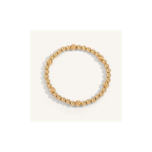 Gold Filled Twisted Shine Bright Remix Bead Bracelet Graham Jewelers Wayzata, MN