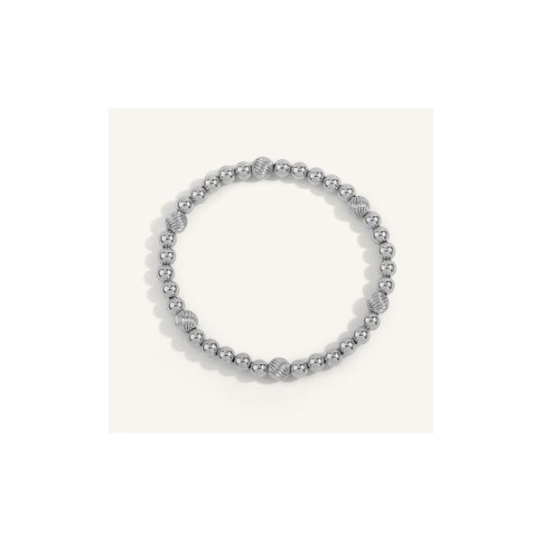 Sterling Silver Twisted Shine Bright Remix Bead Bracelet Graham Jewelers Wayzata, MN