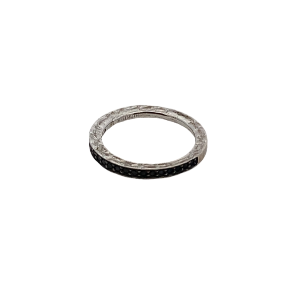 ESTATE Hellmuth 925  .30ct black diamonds pave set ring Graham Jewelers Wayzata, MN