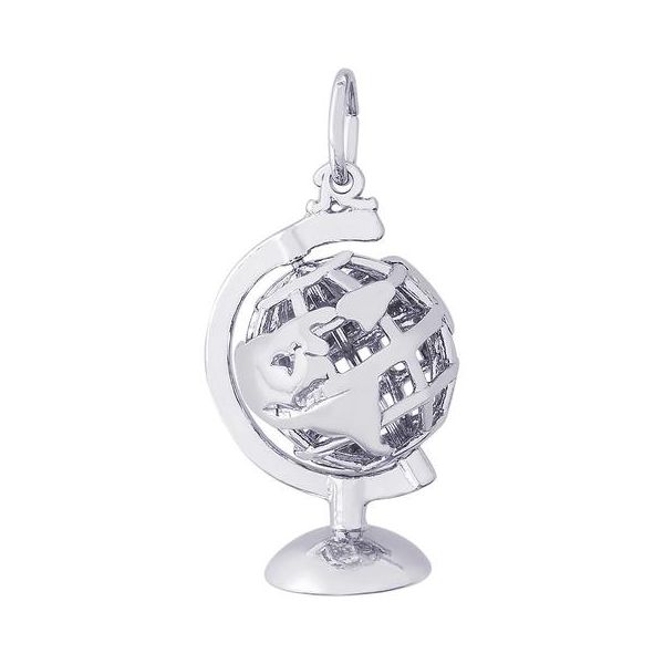 Silver Globe Charm Graham Jewelers Wayzata, MN
