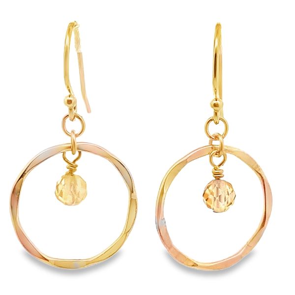 Gold filled citrine hammered hoop earrings Graham Jewelers Wayzata, MN