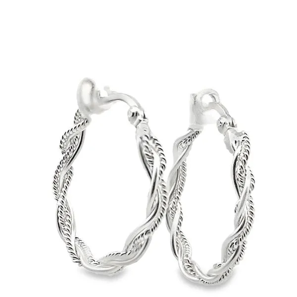 Sterling silver Braided filigree Hoop Graham Jewelers Wayzata, MN
