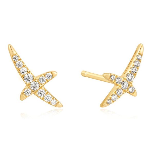 Ania Haie Gold Plated Kiss Pave Studs Graham Jewelers Wayzata, MN