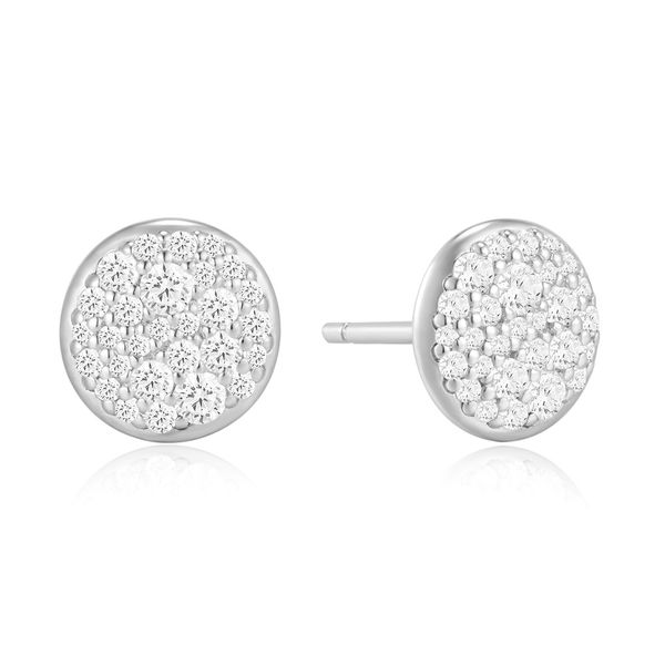 Ania Haie Silver Pave Disc Stud Earrings Graham Jewelers Wayzata, MN